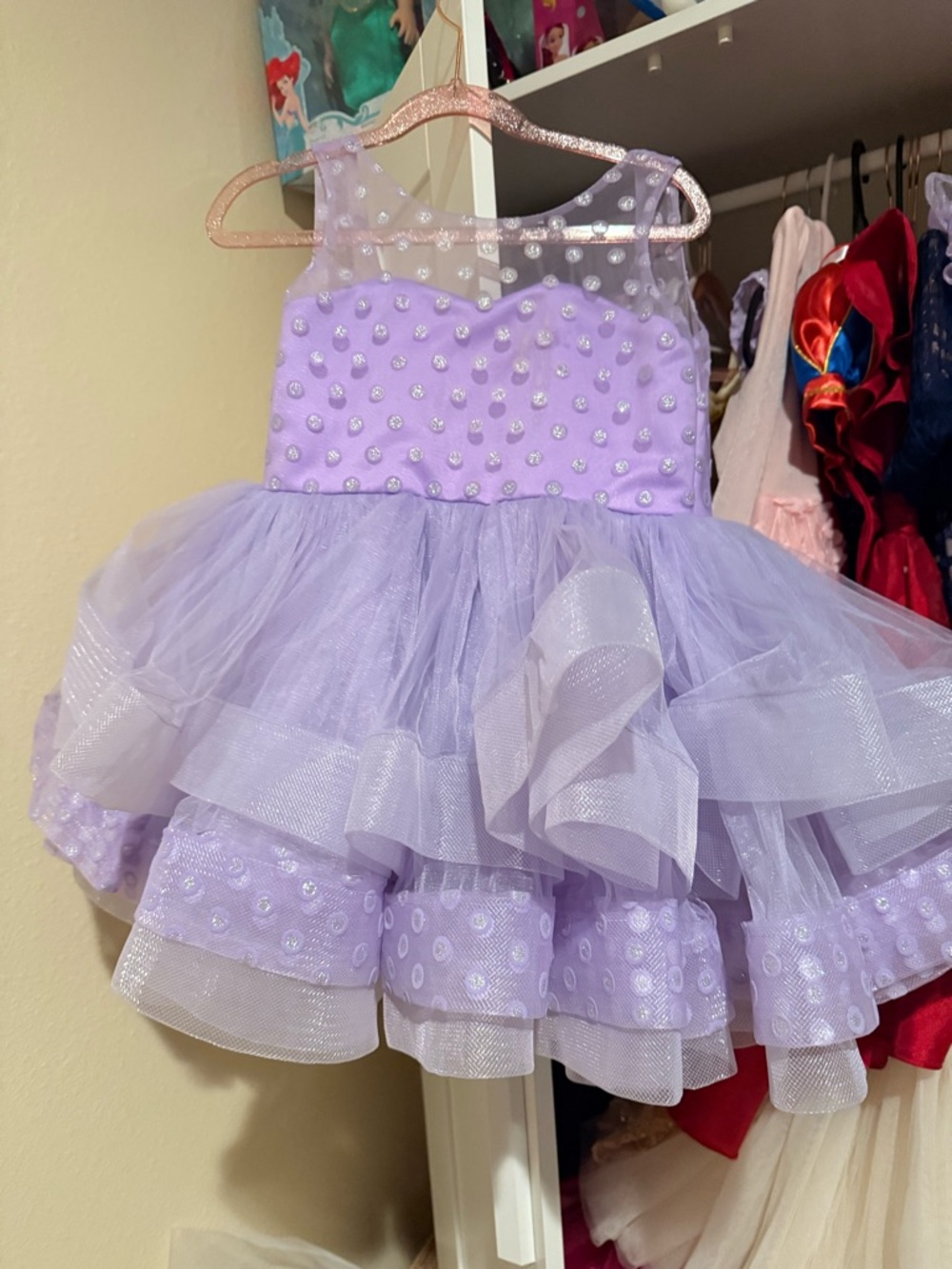 Itty Bitty Toes Lavender Tulle Party Dress